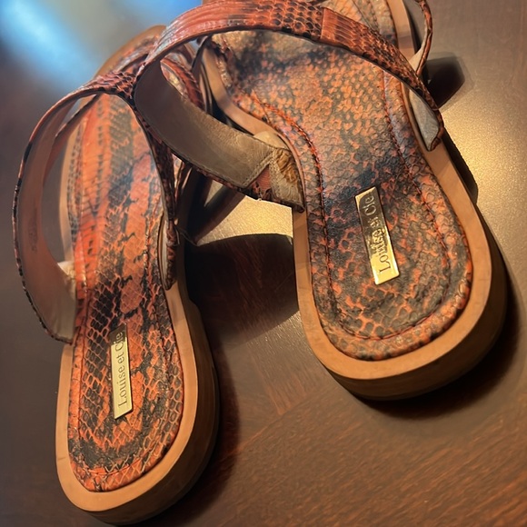 Louise et Cie Women’s slip on sandal animal print  leather size 8.5 - Picture 17 of 17